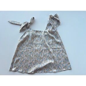 Show Me Your Mumu Floral‎ Tank Top Pink Blue Tie Strap Sleeveless Blouse